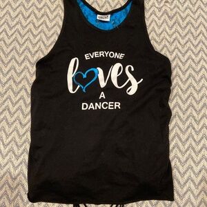 Trendy Trends “Everyone Loves a Dancer” Black Lace Cutout Tank Top Size M